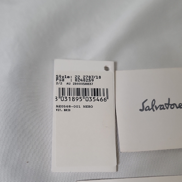 Salvatore Ferragamo Black Leather Pouch with Gold Ring - Picture 5 of 5